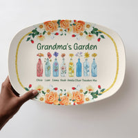 10”x14” Platter for Grandma - Mother's Day Gift - Grandma's Garden