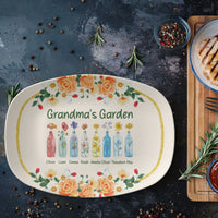 10”x14” Platter for Grandma - Mother's Day Gift - Grandma's Garden