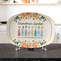 10”x14” Platter for Grandma - Mother's Day Gift - Grandma's Garden