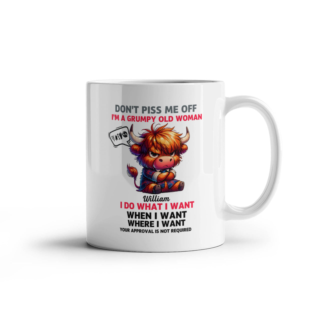 Funny White Ceramic Mug - Don't Piss Me Off