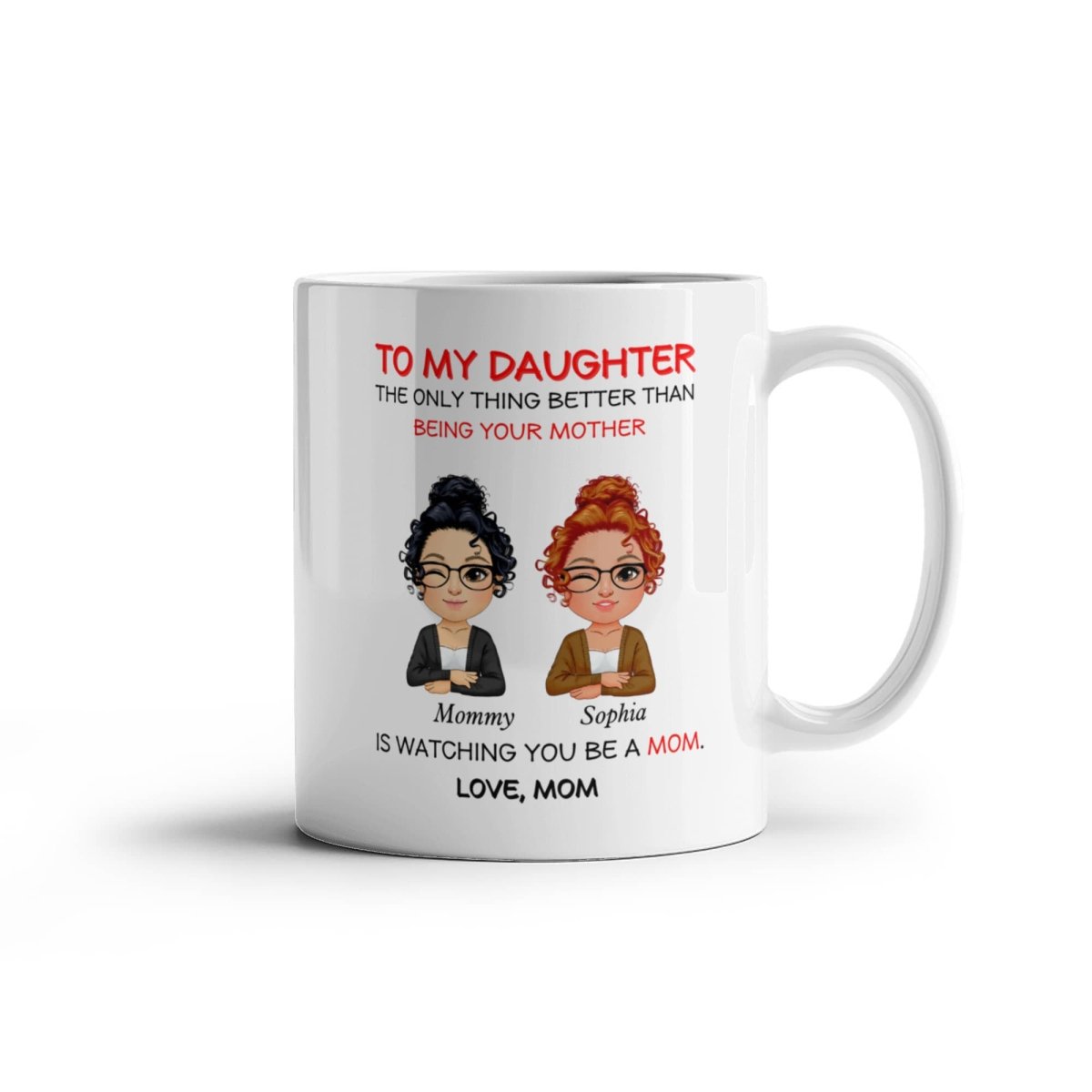 Personalized Mug for Daughter Becoming Mother from Mom - TreasuredTale