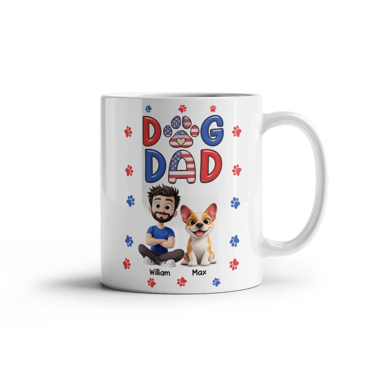White Ceramic Mug 11 oz & 15 oz - Dog Dad