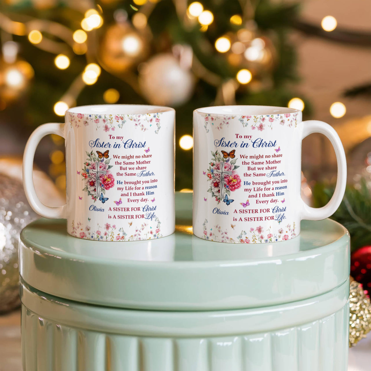 White Ceramic Mug - Sister in Christ