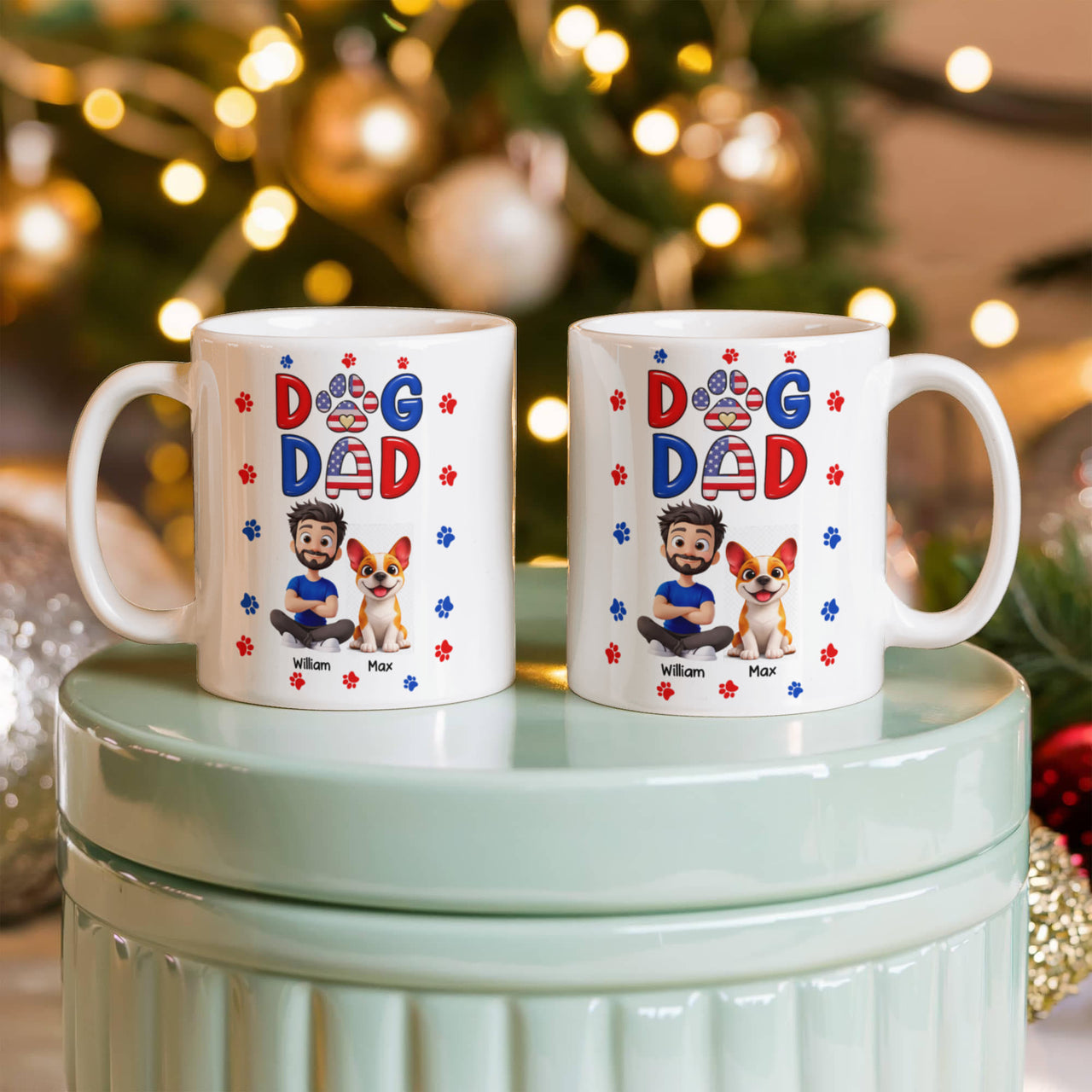 White Ceramic Mug 11 oz & 15 oz - Dog Dad