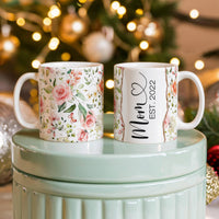 Personalized White Ceramic Mug for Mom - Mother's Day Gift - Mom EST.
