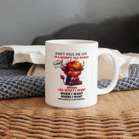 Funny White Ceramic Mug - Don't Piss Me Off