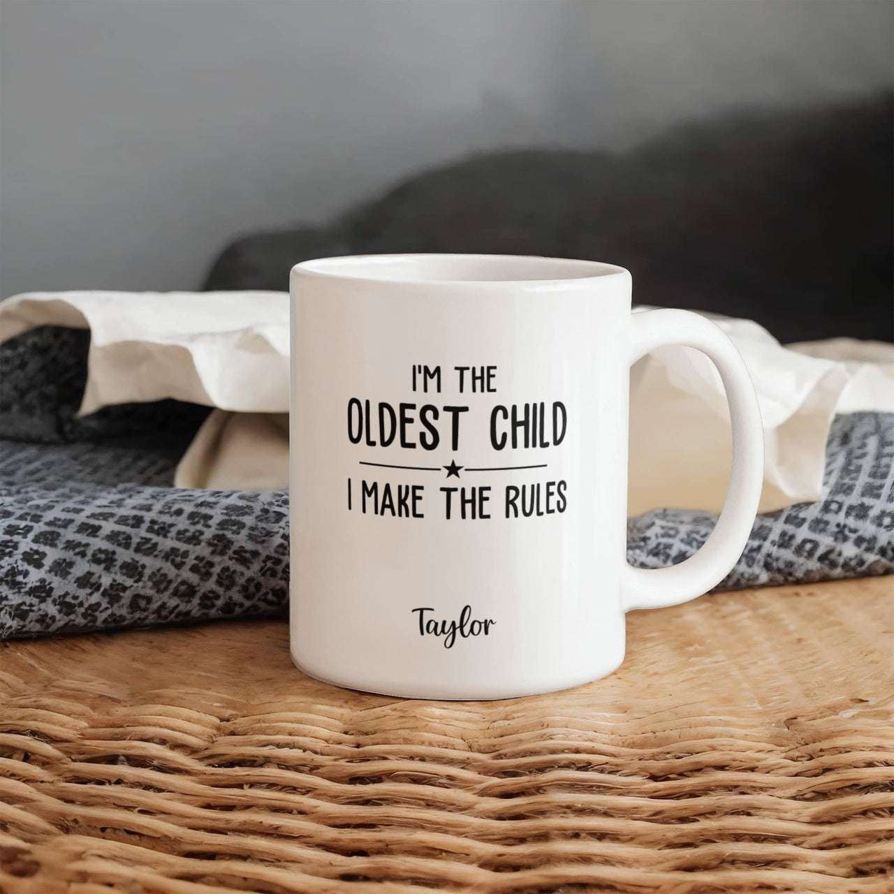 White Ceramic Mug - I'm the Oldest Child