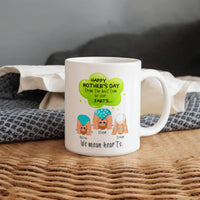 Funny White Ceramic Photo for Mom - Mother's Day Gift - From the Bottom of Our Hearts