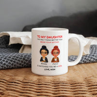 White Ceramic Mug for Daughter from Mom - Mother's Day Gift