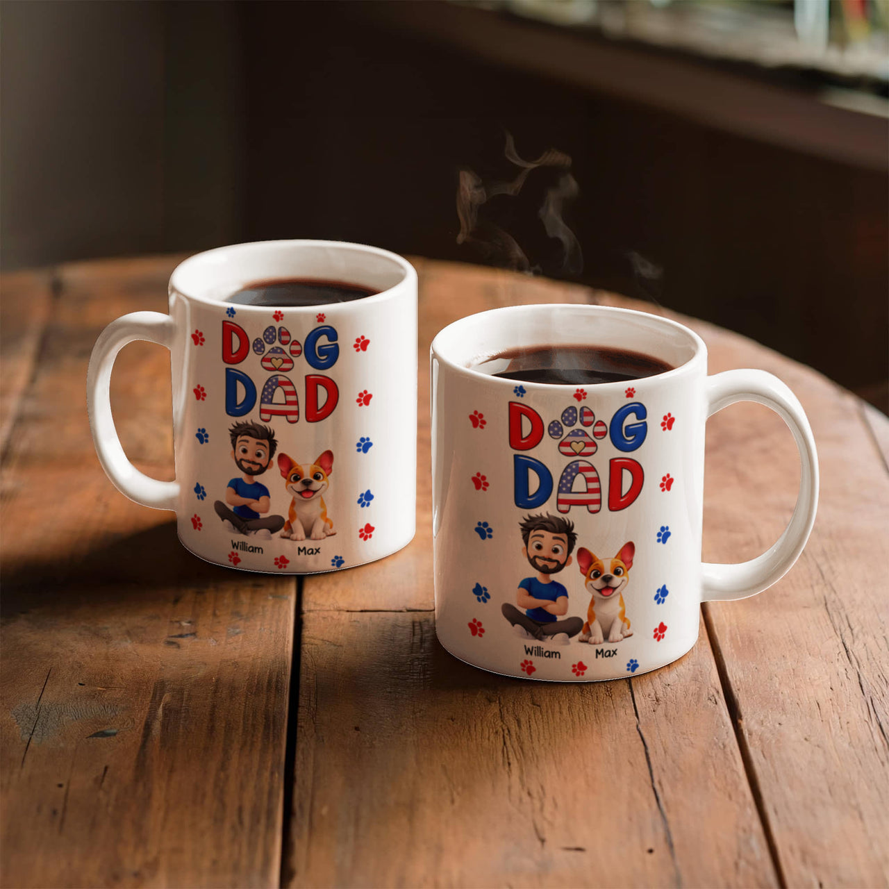 White Ceramic Mug 11 oz & 15 oz - Dog Dad