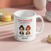 White Ceramic Mug for Daughter from Mom - Mother's Day Gift