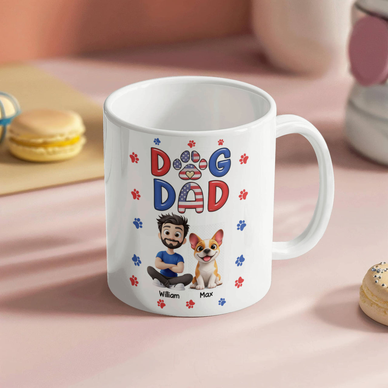 White Ceramic Mug 11 oz & 15 oz - Dog Dad