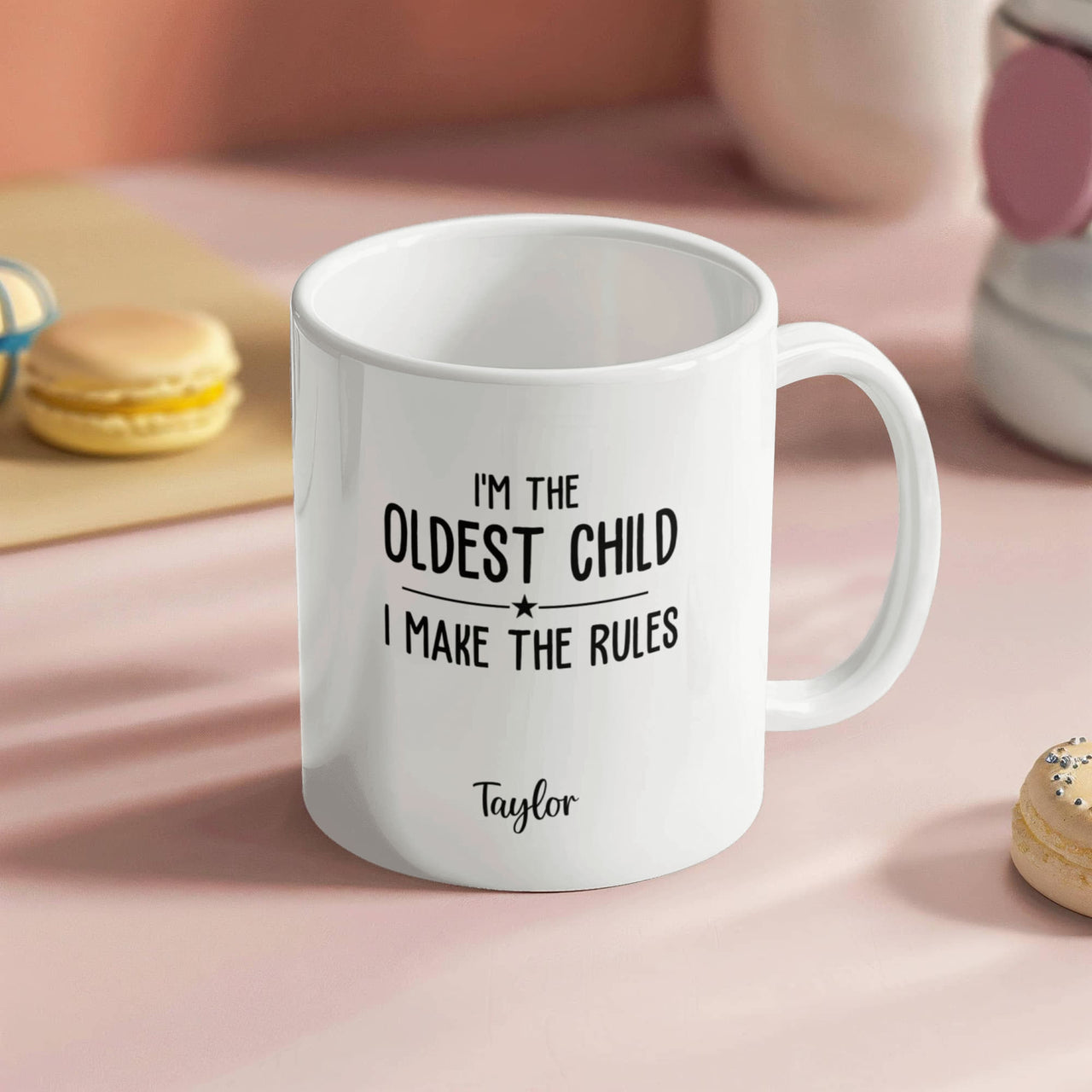 White Ceramic Mug - I'm the Oldest Child