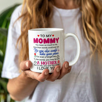 Personalized White Ceramic Photo Mug for Mom - Mother's Day Gift - To My Mommy