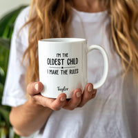 White Ceramic Mug - I'm the Oldest Child