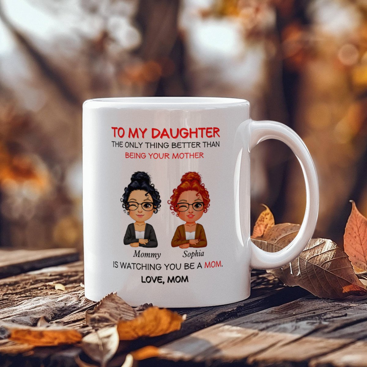 Personalized Mug for Daughter Becoming Mother from Mom - TreasuredTale