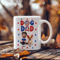 White Ceramic Mug 11 oz & 15 oz - Dog Dad