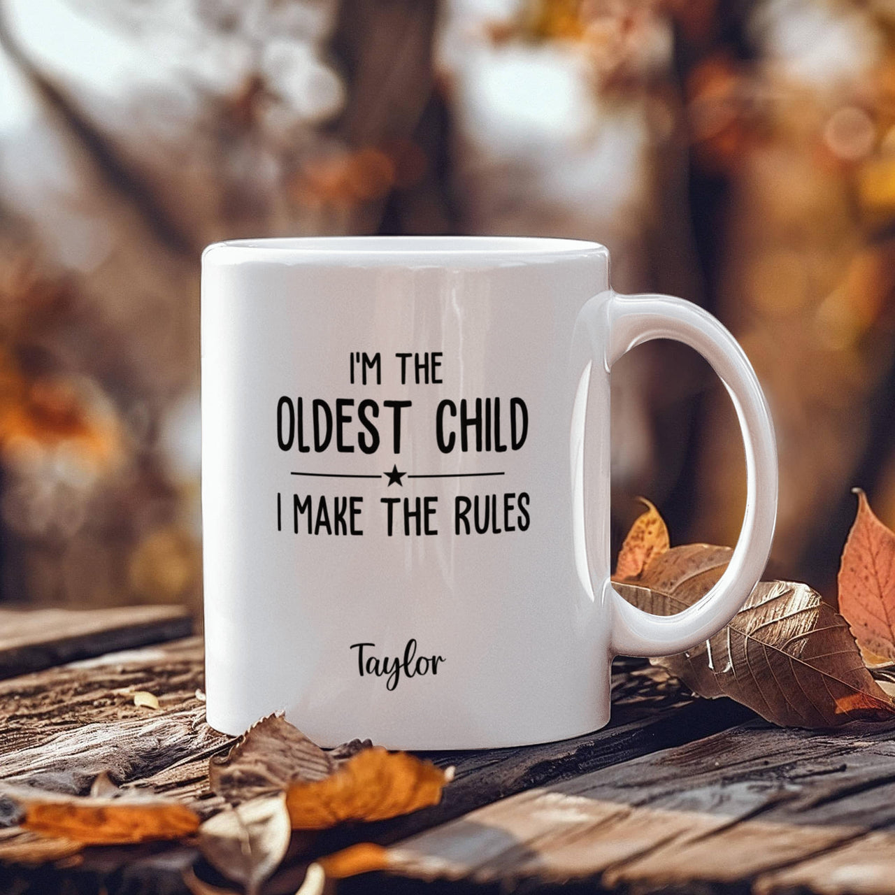 White Ceramic Mug - I'm the Oldest Child