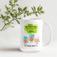 Funny White Ceramic Photo for Mom - Mother's Day Gift - From the Bottom of Our Hearts