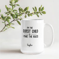 White Ceramic Mug - I'm the Oldest Child