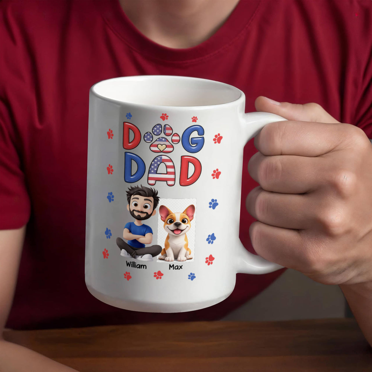White Ceramic Mug 11 oz & 15 oz - Dog Dad