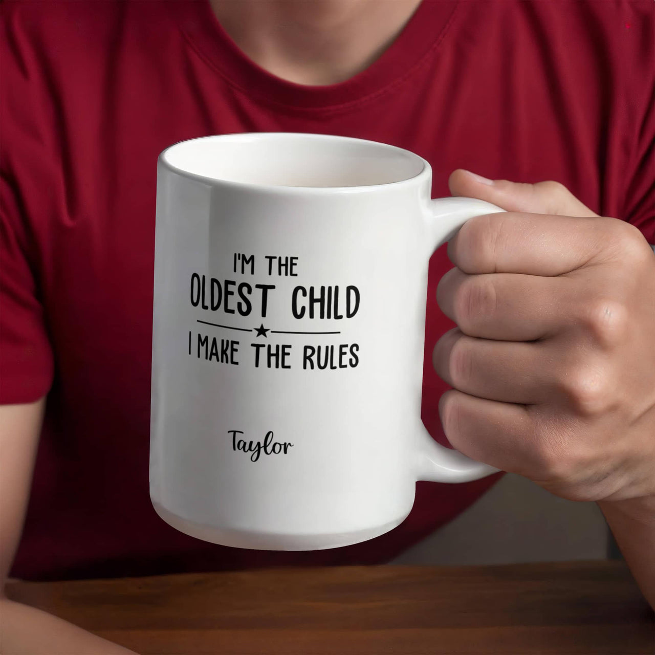 White Ceramic Mug - I'm the Oldest Child
