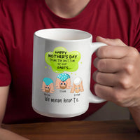 Funny White Ceramic Photo for Mom - Mother's Day Gift - From the Bottom of Our Hearts
