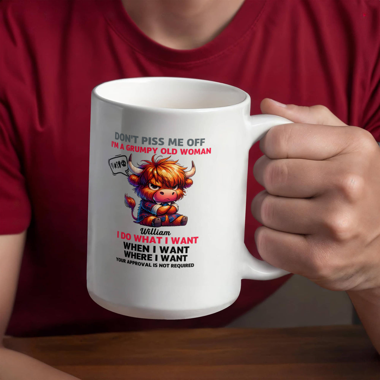 Funny White Ceramic Mug - Don't Piss Me Off