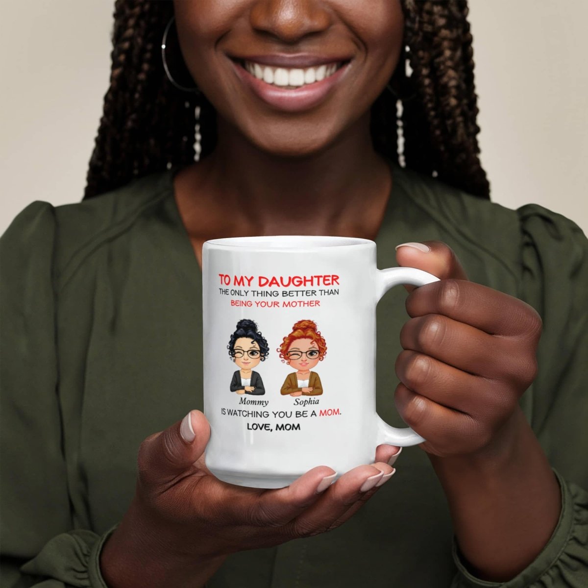 Personalized Mug for Daughter Becoming Mother from Mom - TreasuredTale