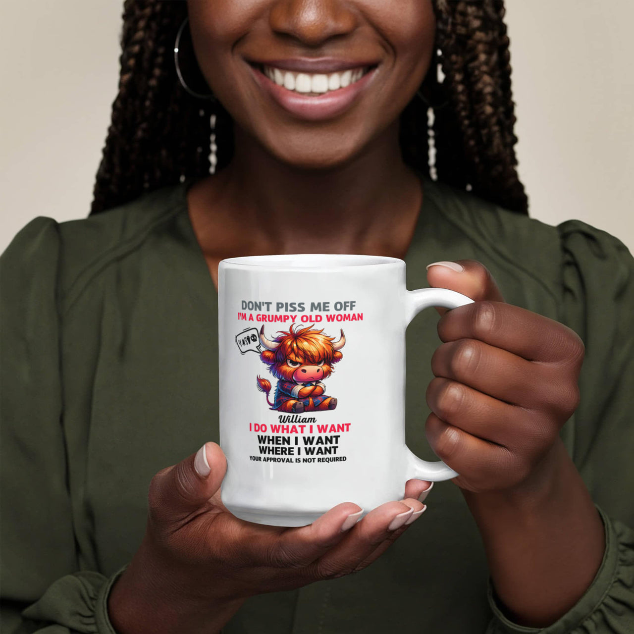 Funny White Ceramic Mug - Don't Piss Me Off