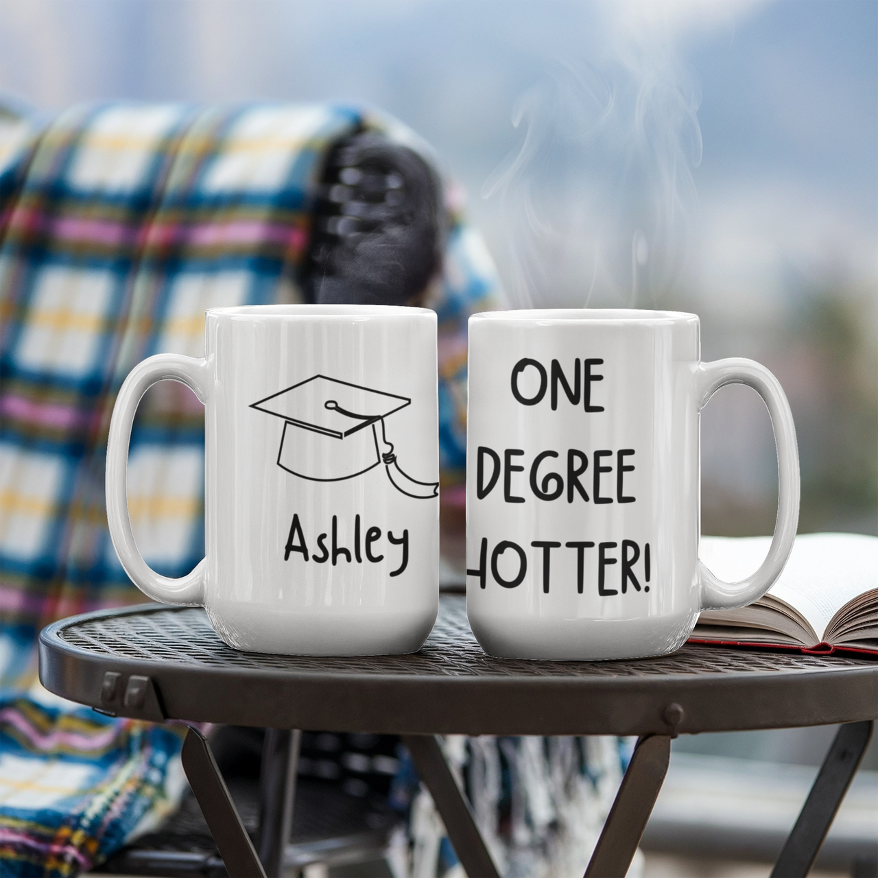 White Ceramic Mug Multiple Variants - one degree hotter funny
