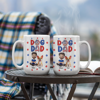White Ceramic Mug 11 oz & 15 oz - Dog Dad