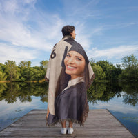 Photo Heirloom Woven Blanket (Portrait) - Graduation personalized