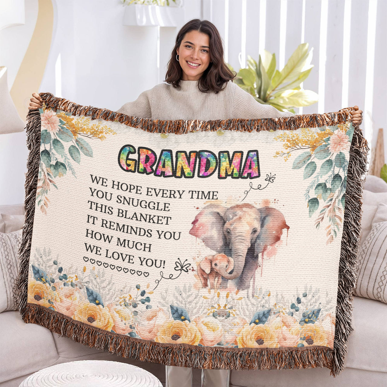 Artwork Heirloom Woven Blanket (Landscape) for Grandma - Mother's Day Gift