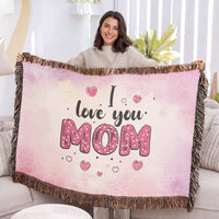 Artwork Heirloom Woven Blanket (Landscape) for Mom - Mother's Day Gift - I Love You Mom