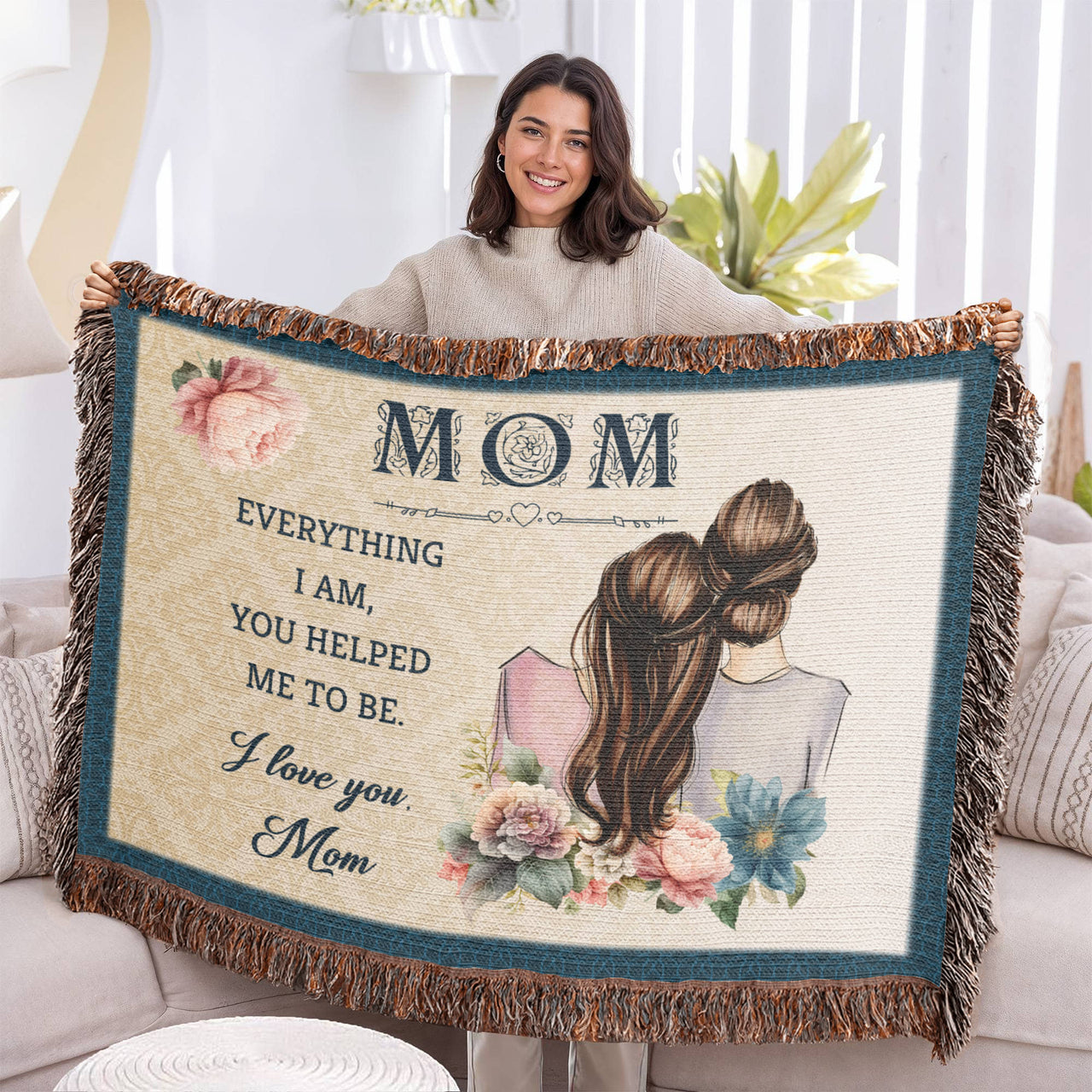 Artwork Heirloom Woven Blanket (Landscape) for Mom - Mother's Day Gift - Everything I am