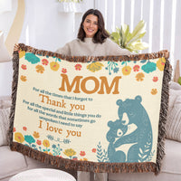Artwork Heirloom Woven Blanket (Landscape) for Mom - Mother's Day Gift - Thank You