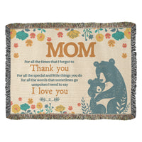 Artwork Heirloom Woven Blanket (Landscape) for Mom - Mother's Day Gift - Thank You