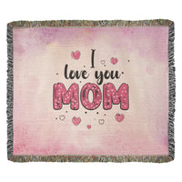 Artwork Heirloom Woven Blanket (Landscape) for Mom - Mother's Day Gift - I Love You Mom