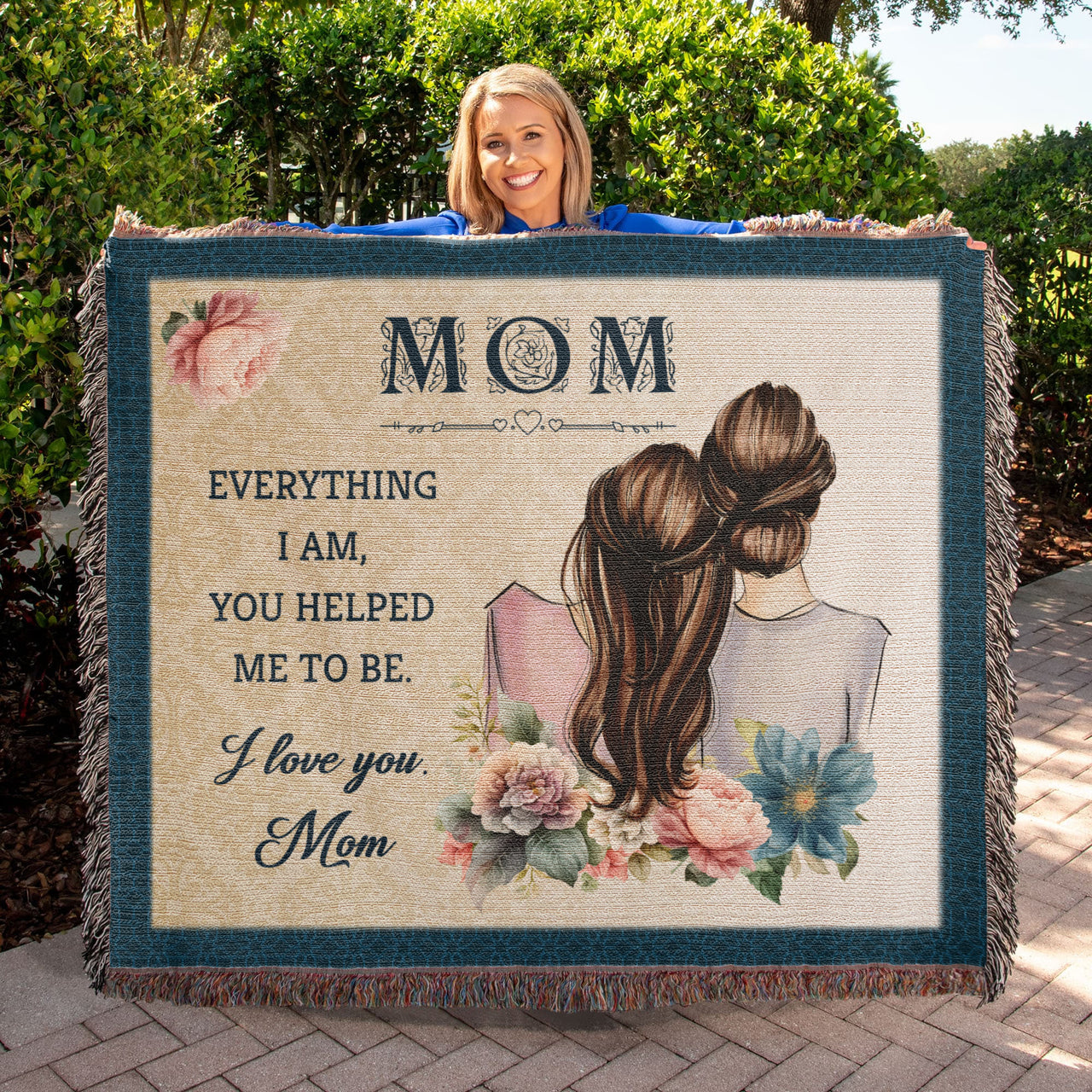 Artwork Heirloom Woven Blanket (Landscape) for Mom - Mother's Day Gift - Everything I am