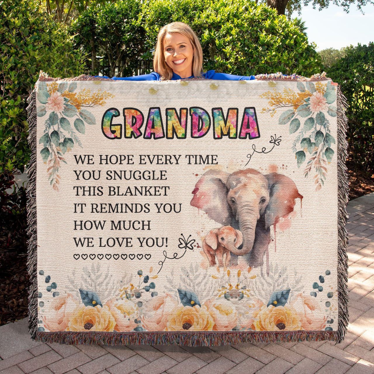 Artwork Heirloom Woven Blanket (Landscape) for Grandma - Mother's Day Gift