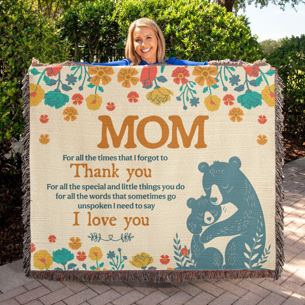 Artwork Heirloom Woven Blanket (Landscape) for Mom - Mother's Day Gift - Thank You