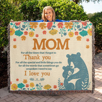 Artwork Heirloom Woven Blanket (Landscape) for Mom - Mother's Day Gift - Thank You