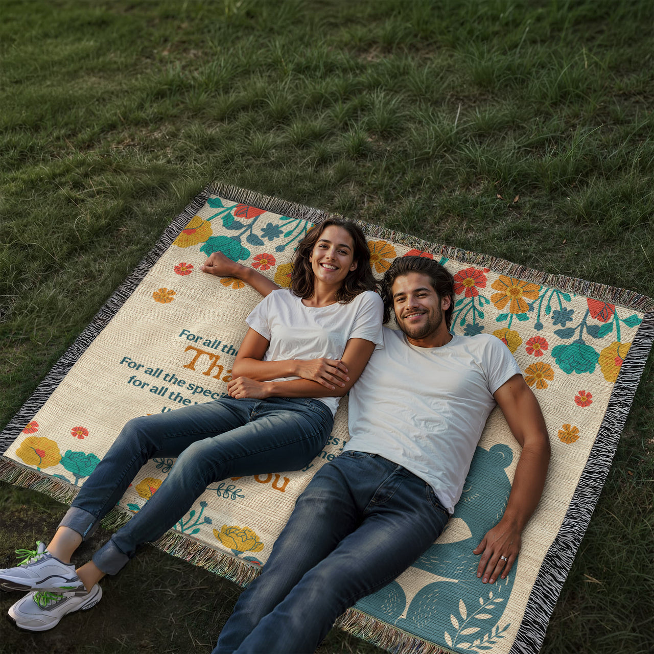 Artwork Heirloom Woven Blanket (Landscape) for Mom - Mother's Day Gift - Thank You