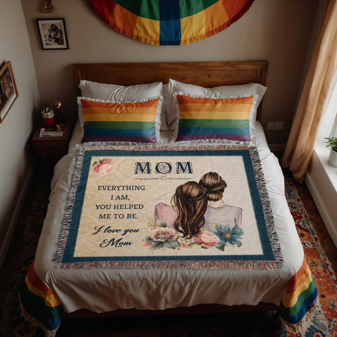 Artwork Heirloom Woven Blanket (Landscape) for Mom - Mother's Day Gift - Everything I am