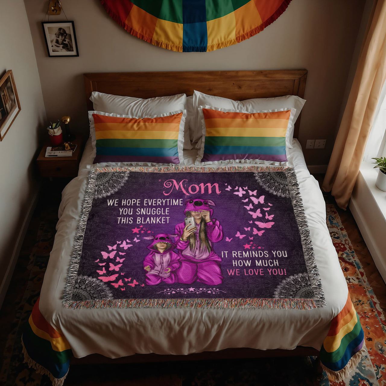 Artwork Heirloom Woven Blanket (Landscape) for Mom - Mother's Day Gift - Love