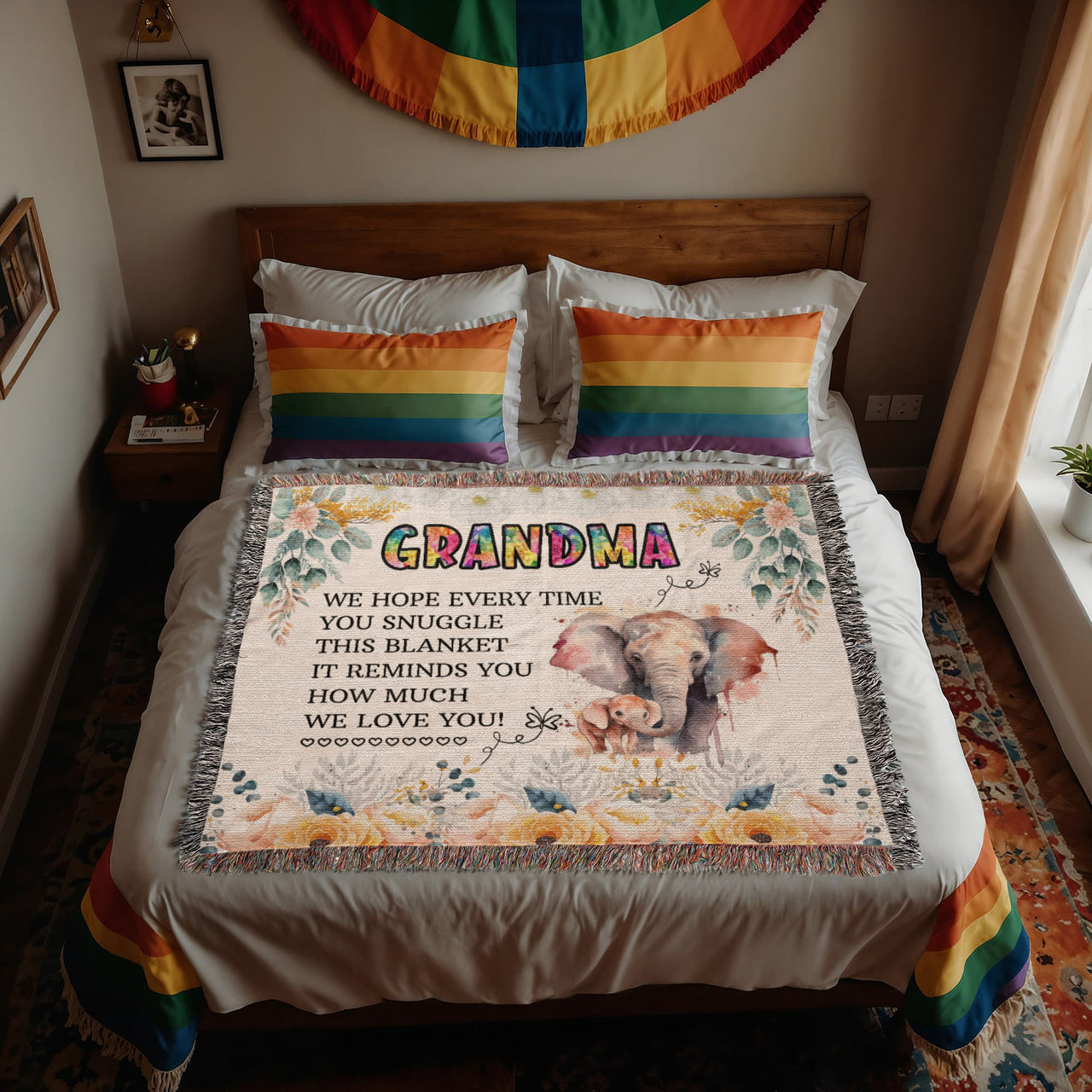 Artwork Heirloom Woven Blanket (Landscape) for Grandma - Mother's Day Gift