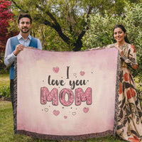 Artwork Heirloom Woven Blanket (Landscape) for Mom - Mother's Day Gift - I Love You Mom