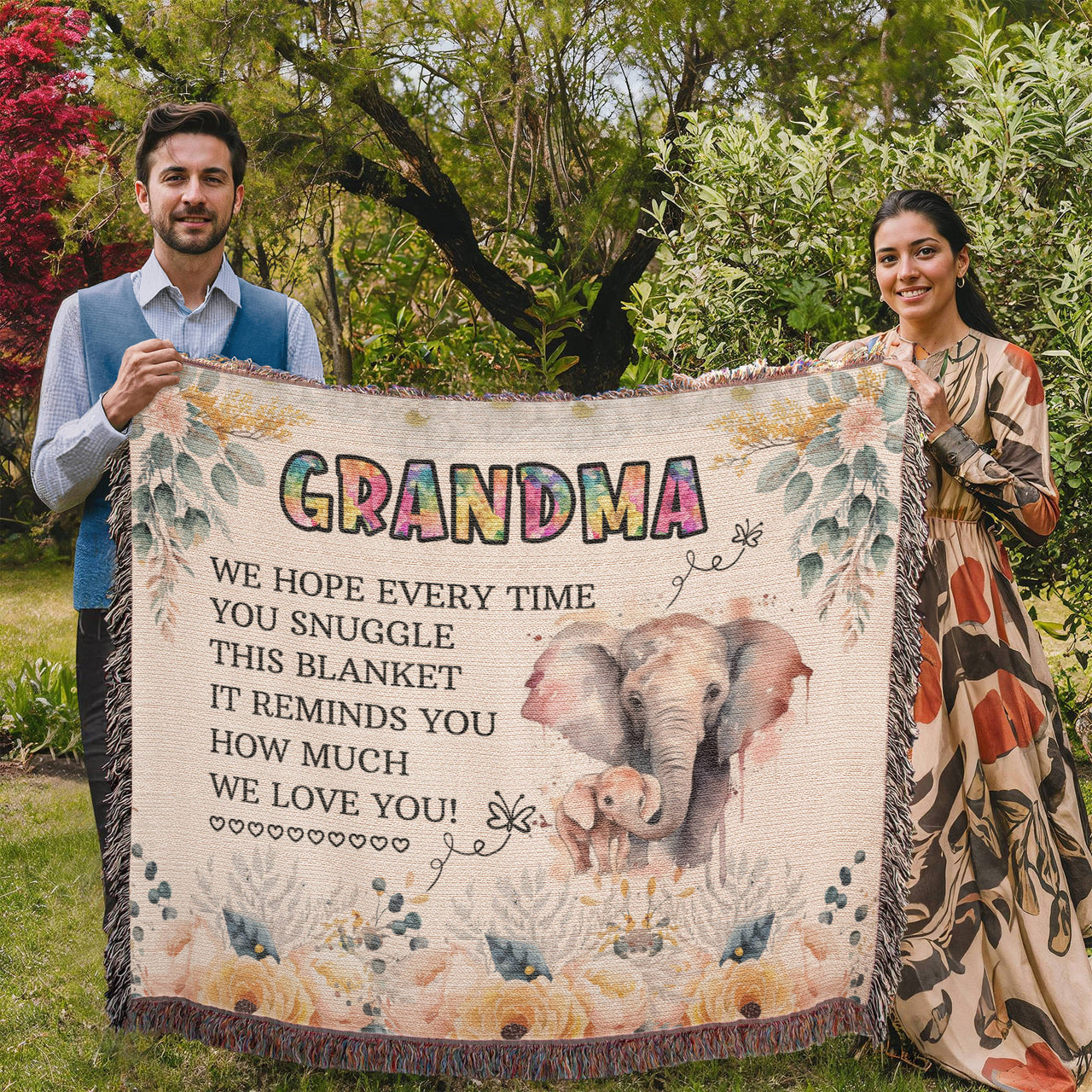 Artwork Heirloom Woven Blanket (Landscape) for Grandma - Mother's Day Gift