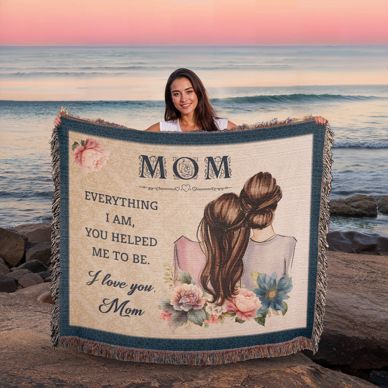 Artwork Heirloom Woven Blanket (Landscape) for Mom - Mother's Day Gift - Everything I am